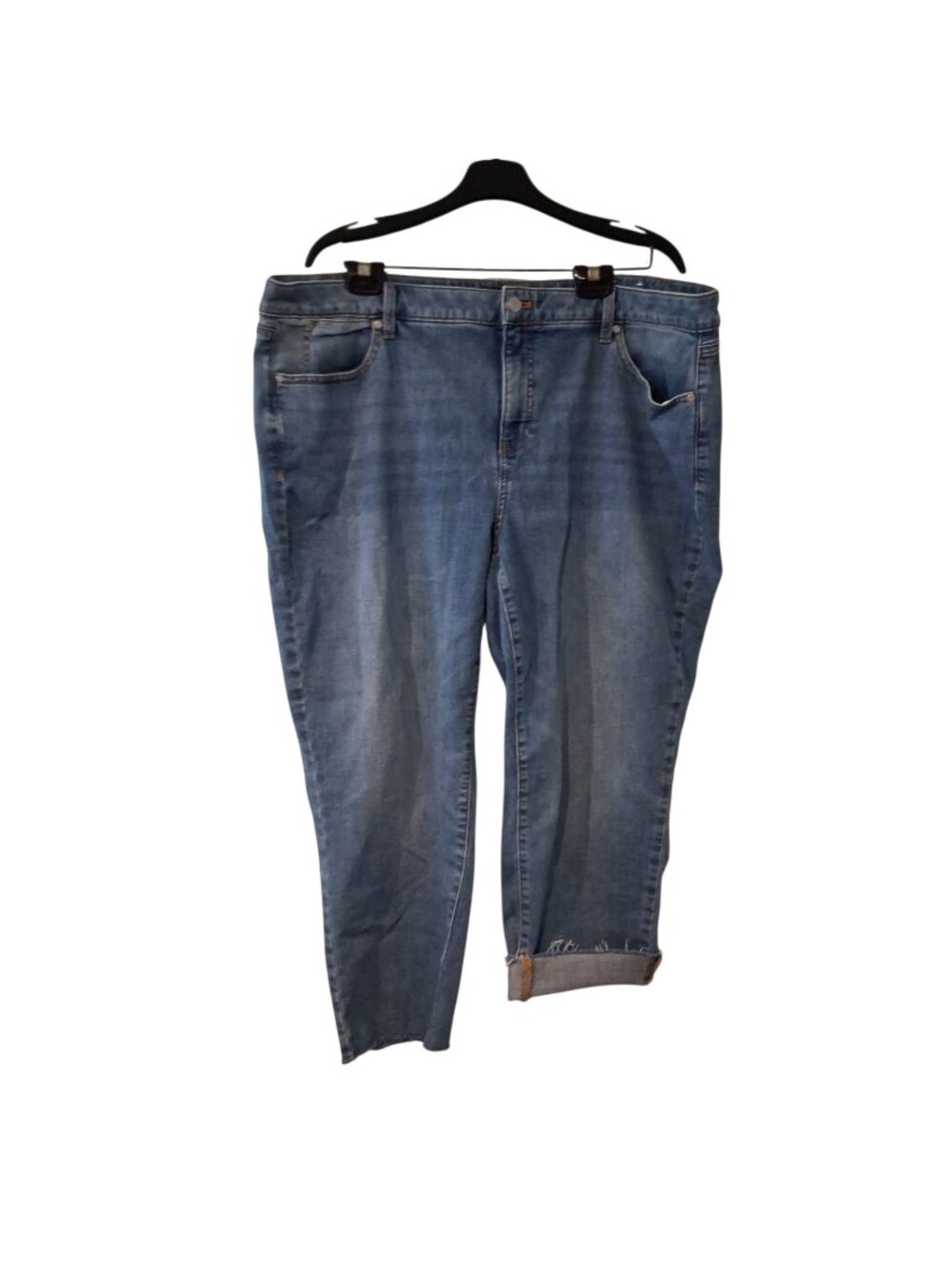 Talbots jeans womens size 20W straight leg crop raw hem